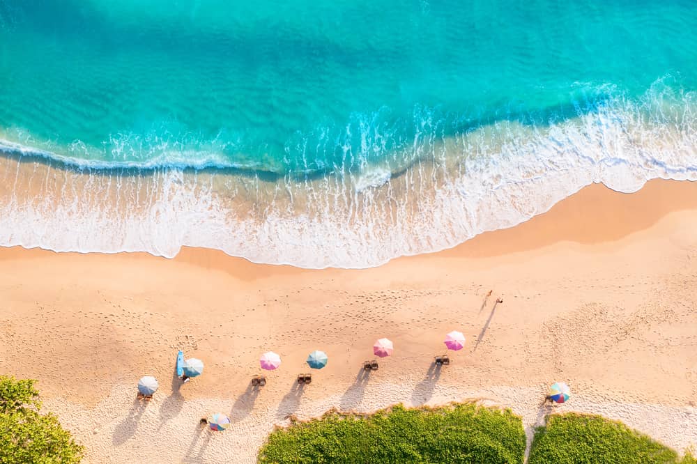 Aerial view of a beach in Phuket